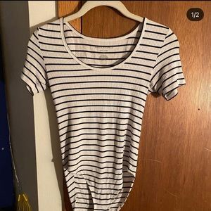American Eagle Soft & Sexy bodysuit white and black stripes xs